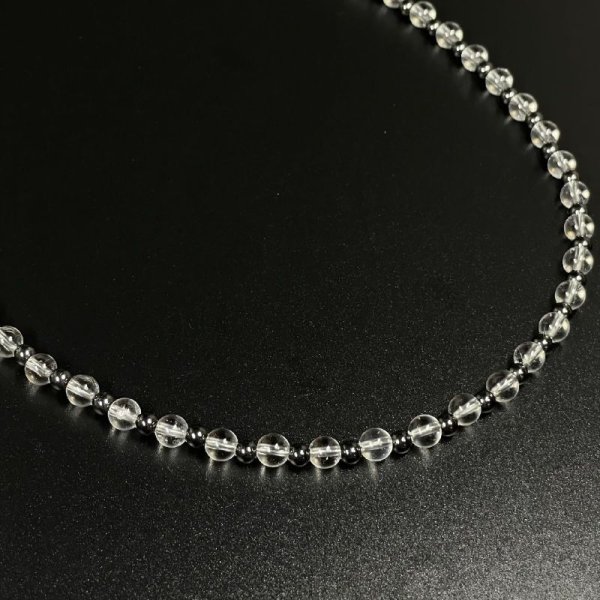 画像2: 透明感がポイント  ヘマタイト  本水晶  クリスタル  磁気  ネックレス  jn25  / 誕プレ 魔除け 運気向上 お揃い クリスマスプレゼント お祝  高品質 / 京海堂