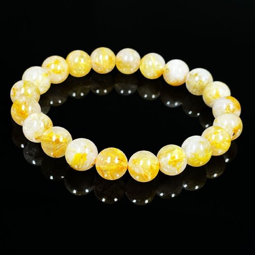 別のアングル写真2: お試し価格  9ミリ  現品一点物  ゴールド  ルチル  ブレス   金針水晶  22g  OR8  商品動画あり  / 誕プレ 魔除け 運気向上 お揃い クリスマスプレゼント お祝  高品質 / 京海堂