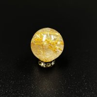 【無数の金針が魅力的】１１．５ミリ 一点物 1粒売り ゴールド タイチンルチル 天然石 水晶 ＫＹＴ７１ 父の日 プレゼント