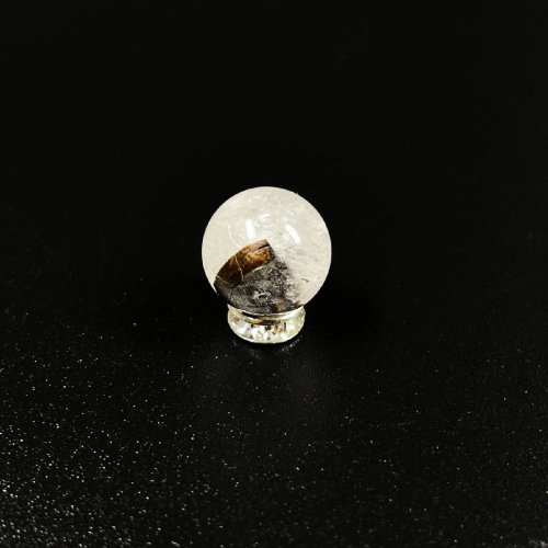 別のアングル写真2: 10ミリ  一点物  1粒売り  プラチナルチル  クォーツ  銀針水晶  STU29  / 誕プレ 魔除け 運気向上 お揃い プレゼント お祝  高品質 / 京海堂