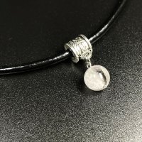 ブラックプラチナルチルがカッコいい  一点物  ブルッカイトインルチル  メタルパイプチャームネックレス  Sn2  / 誕プレ 魔除け 運気向上 お揃い プレゼント お祝  高品質 / 京海堂