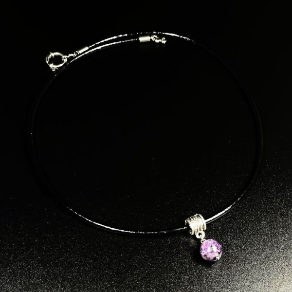 画像3: ヒーリングストーン  チャロアイト  メタルパイプチャームネックレス  Sn6  / 誕プレ 魔除け 運気向上 お揃い プレゼント お祝  高品質 / 京海堂