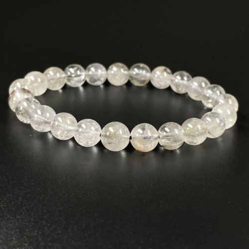 別のアングル写真1: ブルッカイトたっぷり  9ミリ  お試し価格  一点物  プラチナルチル  ブレス   OPr47  / 誕プレ 魔除け 運気向上 お揃い クリスマスプレゼント お祝  高品質 / 京海堂