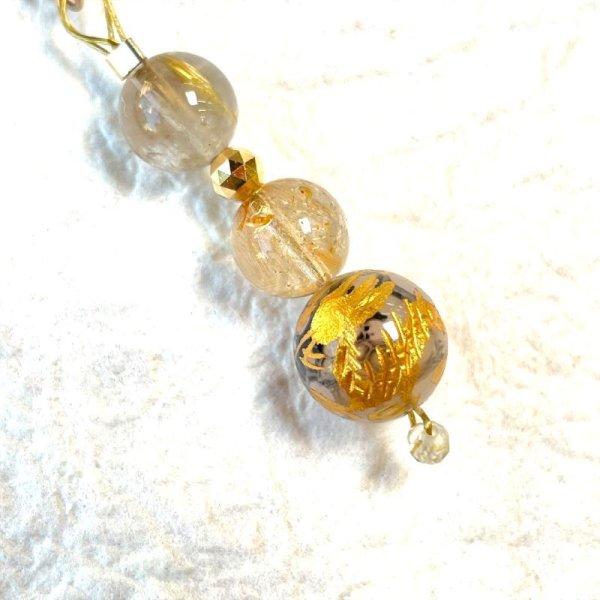 画像4: K18ゴールド入りお守りチャーム  風水神  皇帝龍  金彫龍紋石  ドラゴンアゲート  金針水晶  ゴールドルチル  gOM1  パワーストーン  / 誕プレ 魔除け 運気向上 お揃い クリスマスプレゼント お祝  高品質 / 京海堂