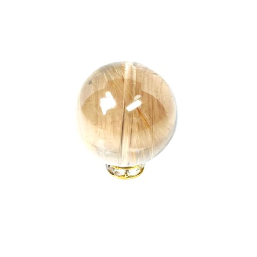 別のアングル写真2: スモーキークォーツに内包する  15ミリ  一点物  1粒売り  ゴールドルチル  クォーツ  金針水晶 KYS3  お守り効果  ギフト  / 誕プレ 魔除け 運気向上 お揃い クリスマスプレゼント お祝  高品質 / 京海堂