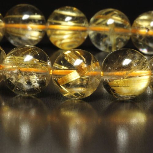 別のアングル写真2: 虹入り水晶  10ミリ  一点物  ゴールド  タイチンルチル  ブレス   TKR27  お守り効果  大開運セット / 誕プレ 魔除け 運気向上 お揃い クリスマスプレゼント お祝  高品質 / 京海堂