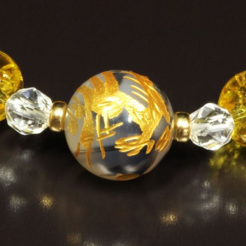 別のアングル写真3: あなただけのオリジナルを  14mm金彫皇帝龍 ドラゴンアゲート 　10ｍｍシトリンクラック  11mm タイチンルチル  K18  ブレス   ryk1  商品動画あり  に  / 誕プレ 魔除け 運気向上 お揃い クリスマスプレゼント お祝  高品質 / 京海堂