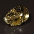 画像3: 金のオーラがすごい  ゴールド  タイチンルチル  クォーツ  龍亀  ロングイ  Lng4  37g  金色の座布団＆台座付  順利財源廣進をもたらす縁起物 / 誕プレ 魔除け 運気向上 お揃い プレゼント お祝  高品質 / 京海堂
