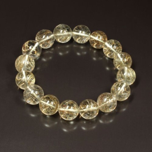 別のアングル写真1: 繊細な銀針が盛りだくさん  一点物  シルバールチル  ブレス   14ミリ  66g  PSir6  開運セット付  虹入り水晶  お守り効果  / 誕プレ 魔除け 運気向上 お揃い プレゼント お祝  高品質 / 京海堂