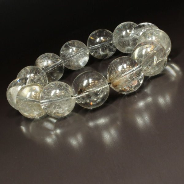 画像3: ブルッカイトと虹が融合する   18ミリ  一点物  プラチナルチル  ブレス   107g  gPr19  大開運セット付  水晶  お守り効果  商品動画あり  / 誕プレ 魔除け 運気向上 お揃い プレゼント お祝  高品質 / 京海堂