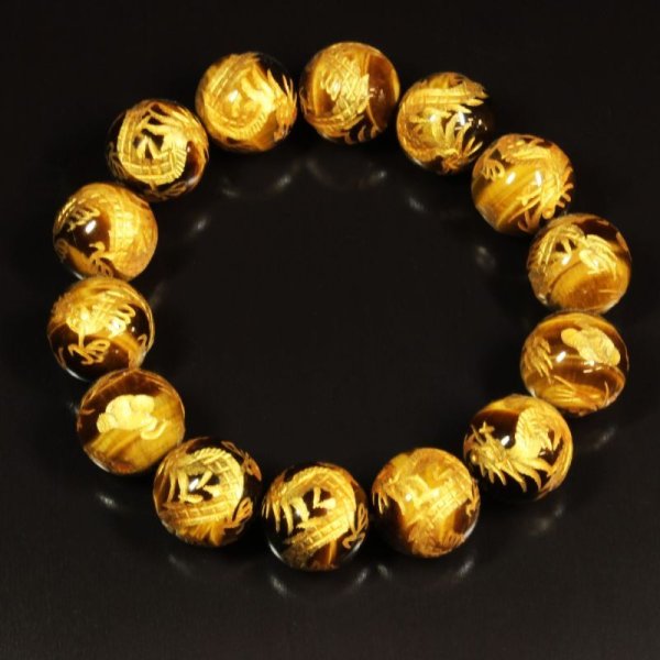 画像10: 洞察力を高める数珠  14ミリ  風水神  皇帝龍  タイガーアイ  虎目石  ブレス   開運  お守り効果  辰年  誕生日  ギフト  贈り物    zenryu5  / 誕プレ 魔除け 運気向上 お揃い クリスマスプレゼント お祝  高品質 / 京海堂