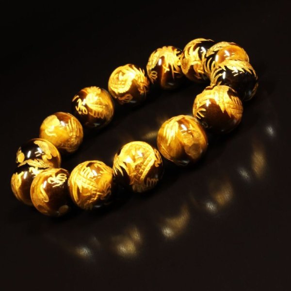 画像8: 洞察力を高める数珠  14ミリ  風水神  皇帝龍  タイガーアイ  虎目石  ブレス   開運  お守り効果  辰年  誕生日  ギフト  贈り物    zenryu5  / 誕プレ 魔除け 運気向上 お揃い クリスマスプレゼント お祝  高品質 / 京海堂