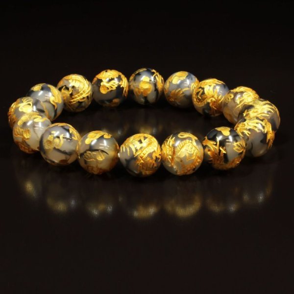 画像8: 迫力を感じる龍の紋章数珠  12ミリ  風水神  皇帝龍  ドラゴンアゲート  龍紋石  ブレス   開運  お守り効果  誕生日  ギフト  贈り物    zenryu3  / 誕プレ 魔除け 運気向上 お揃い クリスマスプレゼント お祝  高品質 / 京海堂