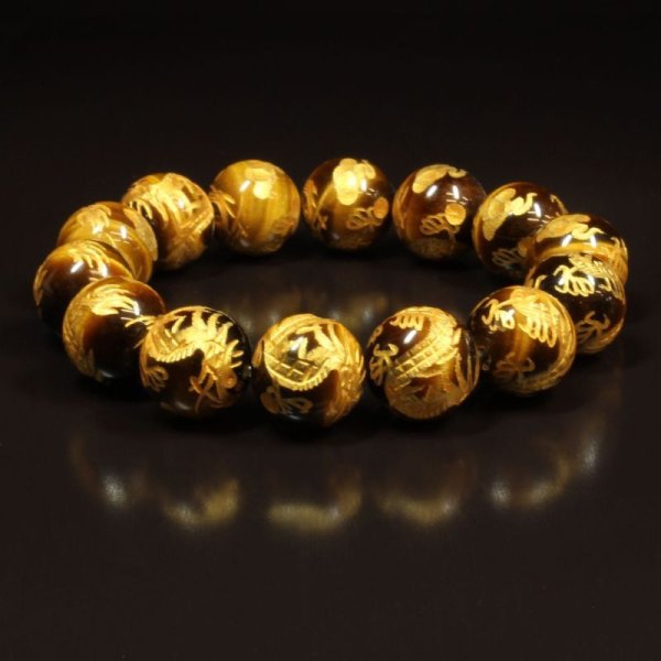 画像7: 洞察力を高める数珠  14ミリ  風水神  皇帝龍  タイガーアイ  虎目石  ブレス   開運  お守り効果  辰年  誕生日  ギフト  贈り物    zenryu5  / 誕プレ 魔除け 運気向上 お揃い クリスマスプレゼント お祝  高品質 / 京海堂