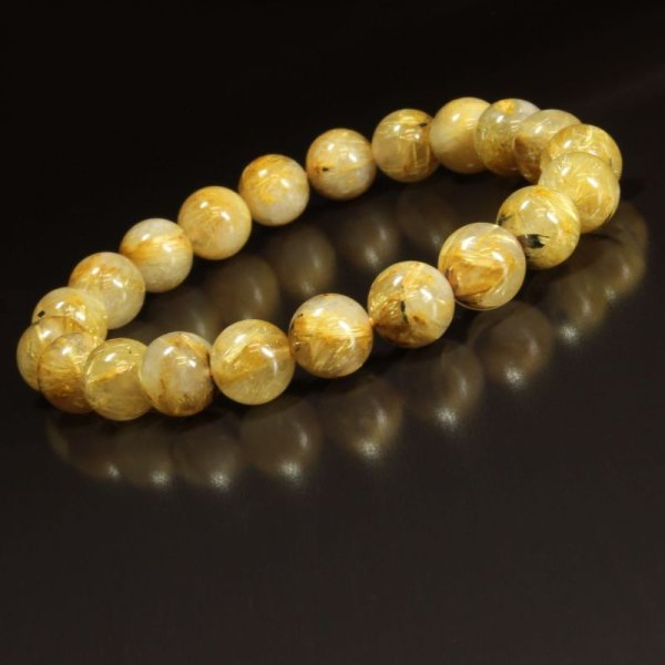 画像3: 濃密に内包する金針がアツイ  10ミリ  一点物  ゴールドルチル  ブレス   GR29  商品動画あり  水晶のお守り効果  ギフト  / 誕プレ 魔除け 運気向上 お揃い クリスマスプレゼント お祝  高品質 / 京海堂