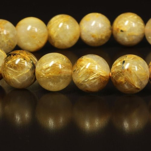 別のアングル写真3: 濃密に内包する金針がアツイ  10ミリ  一点物  ゴールドルチル  ブレス   GR29  商品動画あり  水晶のお守り効果  ギフト  / 誕プレ 魔除け 運気向上 お揃い クリスマスプレゼント お祝  高品質 / 京海堂