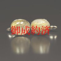 ビジネスシーンを豪華に  一点物 ゴールドルチル カフリンクス スウィブル式カフスボタン SV925 Ｃｕｒ１ ケース付 金針水晶 お守り効果 合格祈願 勝ち運 贈り物  送料無料 京海堂 プレゼントにも ギフト 京海堂