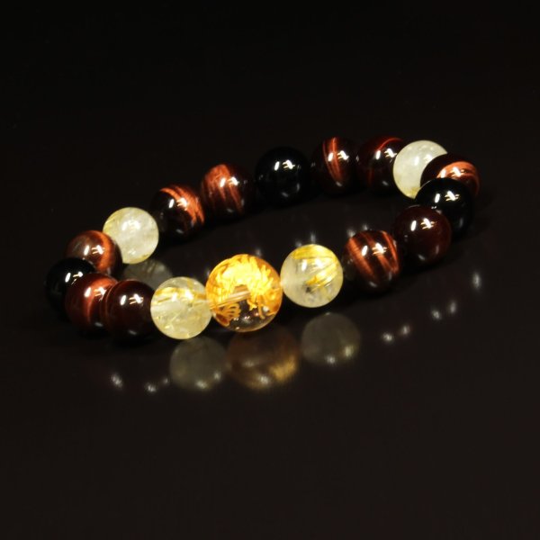 画像3: 営業力がアップする！  皇帝龍  本水晶  タイガーアイ  ゴールドルチル  オニキス  ブレス   送料無料 レ天然石  合格祈願  仕事運  贈り物   クリスマスプレゼント  ryub56  / 誕プレ 魔除け 運気向上 お揃い クリスマスプレゼント お祝  高品質 / 京海堂