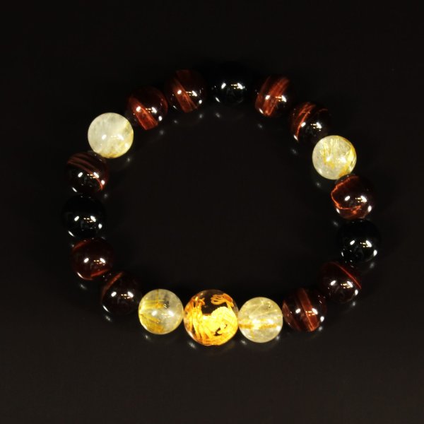 画像8: 営業力がアップする！  皇帝龍  本水晶  タイガーアイ  ゴールドルチル  オニキス  ブレス   送料無料 レ天然石  合格祈願  仕事運  贈り物   クリスマスプレゼント  ryub56  / 誕プレ 魔除け 運気向上 お揃い クリスマスプレゼント お祝  高品質 / 京海堂