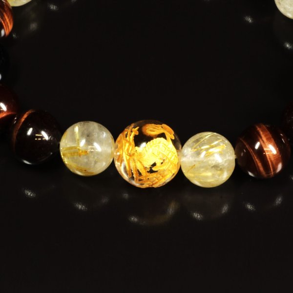 画像5: 営業力がアップする！  皇帝龍  本水晶  タイガーアイ  ゴールドルチル  オニキス  ブレス   送料無料 レ天然石  合格祈願  仕事運  贈り物   クリスマスプレゼント  ryub56  / 誕プレ 魔除け 運気向上 お揃い クリスマスプレゼント お祝  高品質 / 京海堂