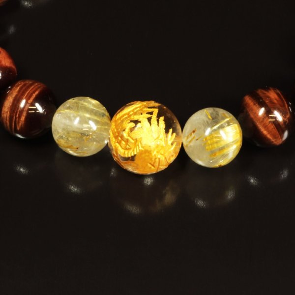 画像14: 営業力がアップする！  皇帝龍  本水晶  タイガーアイ  ゴールドルチル  オニキス  ブレス   送料無料 レ天然石  合格祈願  仕事運  贈り物   クリスマスプレゼント  ryub56  / 誕プレ 魔除け 運気向上 お揃い クリスマスプレゼント お祝  高品質 / 京海堂