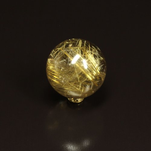 別のアングル写真3: お買い得  17ミリ  一点物  1粒売り  ゴールドルチル  パワー充填の赤座布団  祈願桐箱付  SgT12  金針水晶  お守り効果  ギフト  / 誕プレ 魔除け 運気向上 お揃い プレゼント お祝  高品質 / 京海堂