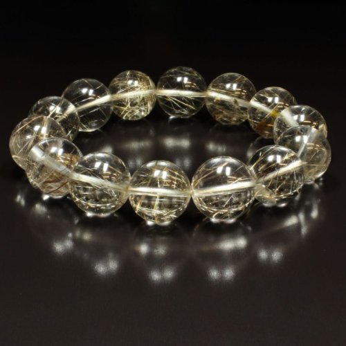 別のアングル写真1: 虹入り銀針水晶  16ミリ  一点物  シルバールチル  ブレス   86g  Sir19  開運セット付  商品動画あり  水晶のお守り効果  贈答品  ギフト  / 誕プレ 魔除け 運気向上 お揃い クリスマスプレゼント お祝  高品質 / 京海堂