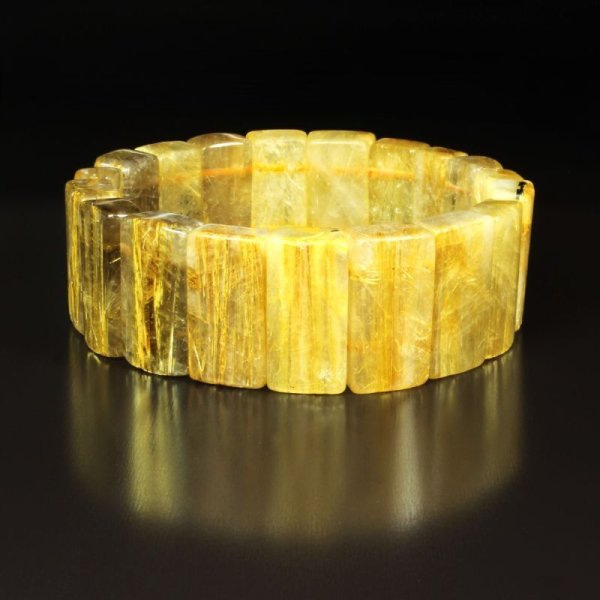 画像3: 圧倒する存在感  23mm  一点物  ゴールド  タイチンルチル  バングル  89g  TB23  開運セット  商品動画あり  最強金運  金針水晶のお守り効果  贈答品  ギフト  / 誕プレ 魔除け 運気向上 お揃い クリスマスプレゼント お祝  高品質 / 京海堂