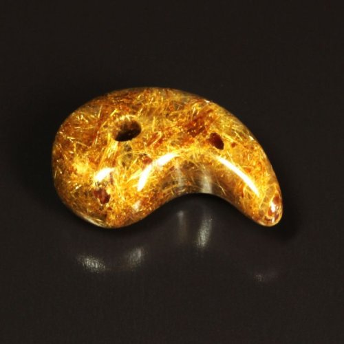 別のアングル写真3: 存在感が凄い  一点物  タイガールチルクォーツ  勾玉  Mr133  虎目金針水晶  お守り効果  天然石  パワーストーン  贈答品  ギフト  / 誕プレ 魔除け 運気向上 お揃い クリスマスプレゼント お祝  高品質 / 京海堂