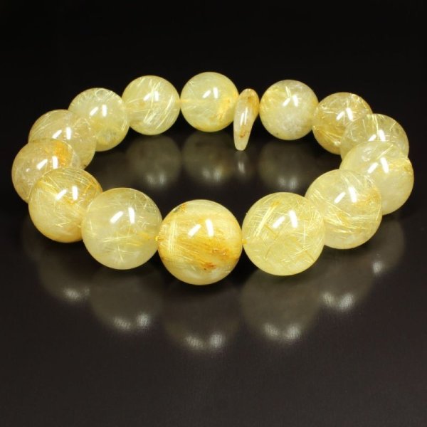 画像18: 神秘のお守り天然石  16ミリ  一点物  タイチンルチル  ブレス  勾玉ルチル  Mrb17  開運セット付  商品動画あり  贈り物   /プレゼント お祝 高品質 / 京海堂