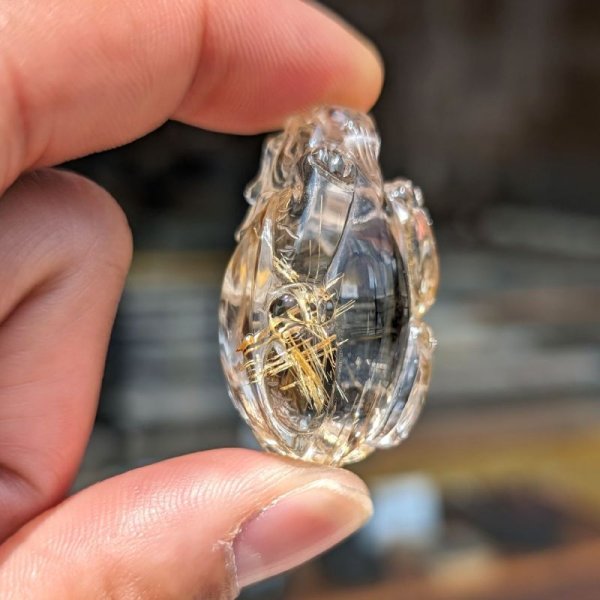 画像9: 家運の好転  ゴールドルチル  クォーツ  龍亀  ロングイ  Lng1  26g  台座付  順利財源廣進  金針水晶  贈り物    縁起物  ギフト / 誕プレ 魔除け 運気向上 お揃い クリスマスプレゼント お祝  高品質 / 京海堂