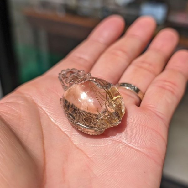 画像12: 家運の好転  ゴールドルチル  クォーツ  龍亀  ロングイ  Lng1  26g  台座付  順利財源廣進  金針水晶  贈り物    縁起物  ギフト / 誕プレ 魔除け 運気向上 お揃い クリスマスプレゼント お祝  高品質 / 京海堂