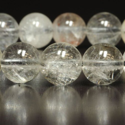 別のアングル写真2: 鉱物の宝庫  9ミリ  一点物  プラチナルチル  ブレス   24g  Pr96  開運セット付  銀針水晶  お守り効果 / 誕プレ 魔除け 運気向上 お揃い クリスマスプレゼント お祝  高品質 / 京海堂