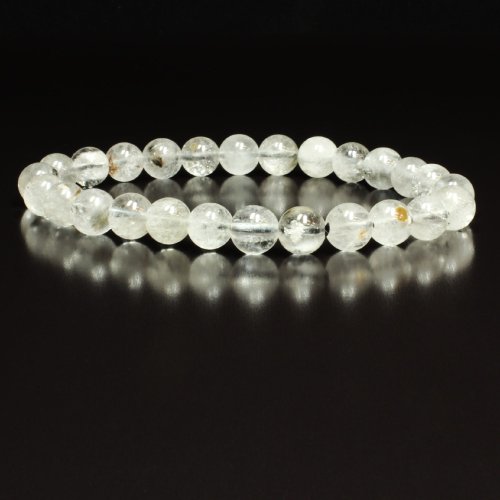 別のアングル写真1: 神秘のエナジー  8ミリ  一点物  プラチナルチル  ブレス   16g  Pr97  銀針水晶  お守り効果  贈答品  ギフト  / 誕プレ 魔除け 運気向上 お揃い クリスマスプレゼント お祝  高品質 / 京海堂