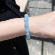 画像13: 水色が美しい天使の石  一点物  アクアマリン  タンブルカット  ブレス   12ミリ×10ミリ  AQ5  3月の誕生石  パワーストーン  誕生日  ギフト  贈り物    / プレゼント お祝 高品質 / 京海堂