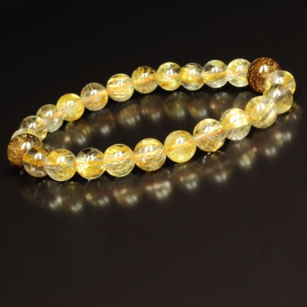 画像3: 相性抜群の組み合わせ  一点物  タイガールチル  ゴールド  タイチンルチル  ブレス   TTir1  開運セット付  商品動画あり  ギフト  / 誕プレ 魔除け 運気向上 お揃い クリスマスプレゼント お祝  高品質 / 京海堂