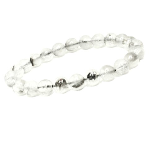 別のアングル写真2: 白銀に輝くブルッカイトが素敵  8ミリ  一点物  プラチナルチル  ブレス   18g  Pr84  商品動画あり  水晶のお守り効果  ギフト  / 誕プレ 魔除け 運気向上 お揃い クリスマスプレゼント お祝  高品質 / 京海堂