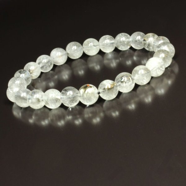 画像3: 白銀に輝くブルッカイトが素敵  8ミリ  一点物  プラチナルチル  ブレス   18g  Pr84  商品動画あり  水晶のお守り効果  ギフト  / 誕プレ 魔除け 運気向上 お揃い クリスマスプレゼント お祝  高品質 / 京海堂