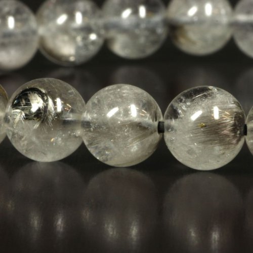 別のアングル写真3: 白銀に輝くブルッカイトが素敵  8ミリ  一点物  プラチナルチル  ブレス   18g  Pr84  商品動画あり  水晶のお守り効果  ギフト  / 誕プレ 魔除け 運気向上 お揃い クリスマスプレゼント お祝  高品質 / 京海堂