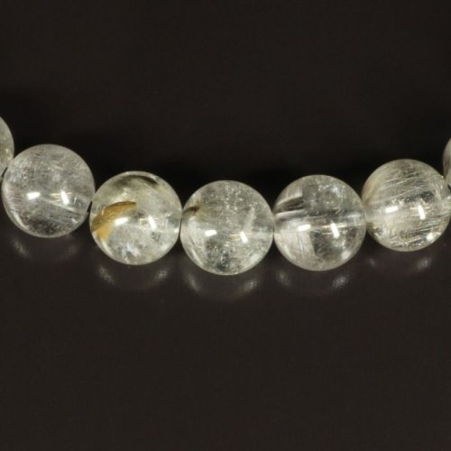 別のアングル写真1: 白銀に輝くブルッカイトが素敵  8ミリ  一点物  プラチナルチル  ブレス   18g  Pr84  商品動画あり  水晶のお守り効果  ギフト  / 誕プレ 魔除け 運気向上 お揃い クリスマスプレゼント お祝  高品質 / 京海堂