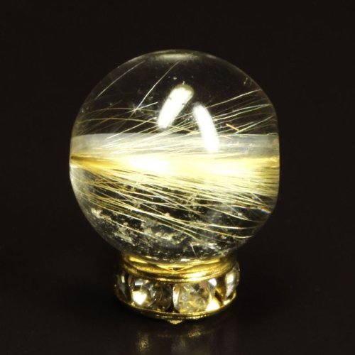 別のアングル写真1: 訳あり  10ミリ  一点物  1粒売り  ゴールドルチル  クォーツ  金針水晶 KYG53  誕生日  贈り物   /プレゼント お祝 高品質 / 京海堂