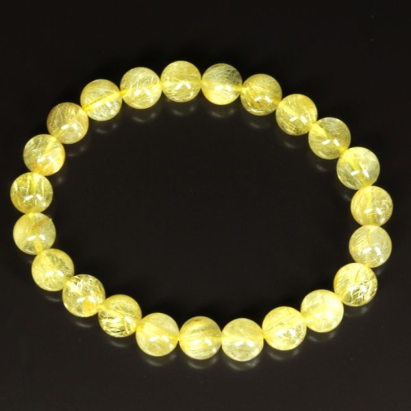 画像12: キャッツアイ効果も出ている  8ミリ  一点物  ゴールドルチル  ブレス   18g  PGR9  開運セット  金針水晶のお守り効果  ギフト  / 誕プレ 魔除け 運気向上 お揃い プレゼント お祝  高品質 / 京海堂