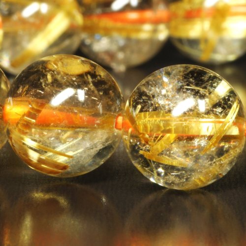 別のアングル写真1: 黄金のオーラが半端ない  11ミリ  一点物  ゴールド  タイチンルチル  ブレス   TPR3  大開運セット  水晶のお守り効果  ギフト  / 誕プレ 魔除け 運気向上 お揃い クリスマスプレゼント お祝  高品質 / 京海堂