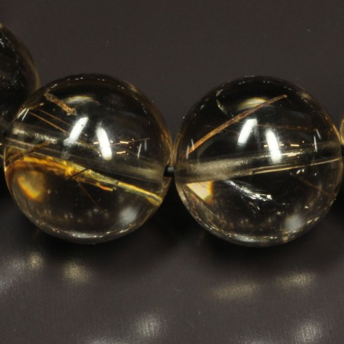 別のアングル写真3: 太針も内包する  16ミリ  一点物  コッパールチル  インスモーキークォーツ  ブレス   Cr20  開運セット  商品動画あり  ギフト  / 誕プレ 魔除け 運気向上 お揃い クリスマスプレゼント お祝  高品質 / 京海堂