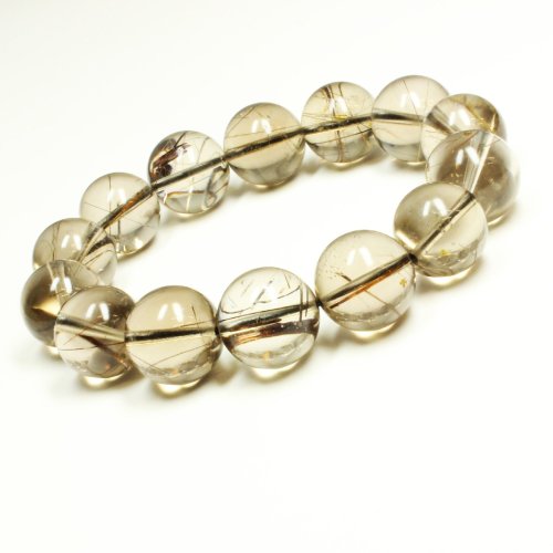 別のアングル写真1: 太針も内包する  16ミリ  一点物  コッパールチル  インスモーキークォーツ  ブレス   Cr20  開運セット  商品動画あり  ギフト  / 誕プレ 魔除け 運気向上 お揃い クリスマスプレゼント お祝  高品質 / 京海堂