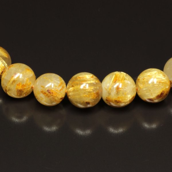 画像4: キャッツアイ効果も見れます  8ミリ  一点物  ゴールド  タイチンルチル  ブレス  プレゼント  TKR52  開運セット  お守り効果  贈り物   /プレゼント お祝 高品質 / 京海堂