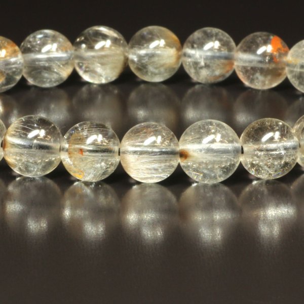 画像13: オーロラとブルッカイト  プラチナルチル  ブレス   8ミリ  お試し価格  一点物  OPr55  水晶のお守り効果  贈り物   /プレゼント お祝 高品質 / 京海堂