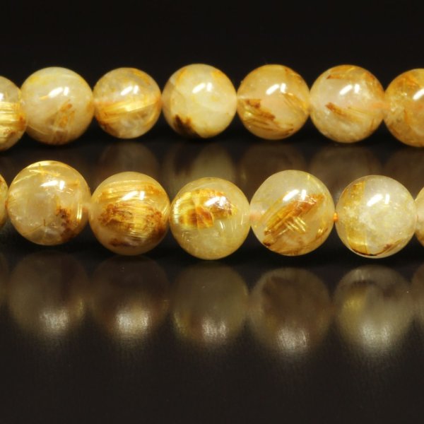 画像13: キャッツアイ効果も見れます  8ミリ  一点物  ゴールド  タイチンルチル  ブレス  プレゼント  TKR52  開運セット  お守り効果  贈り物   /プレゼント お祝 高品質 / 京海堂