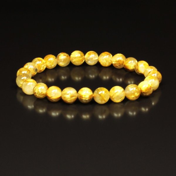 画像8: キャッツアイ効果も見れます  8ミリ  一点物  ゴールド  タイチンルチル  ブレス  プレゼント  TKR52  開運セット  お守り効果  贈り物   /プレゼント お祝 高品質 / 京海堂