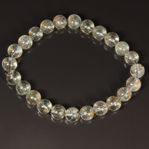 別のアングル写真2: オーロラとブルッカイト  プラチナルチル  ブレス   8ミリ  お試し価格  一点物  OPr55  水晶のお守り効果  贈り物   /プレゼント お祝 高品質 / 京海堂